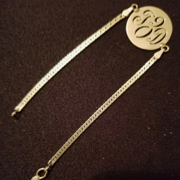***SOLD***14kt Solid Gold T and D Initial Bracelet - Picture 6 of 10